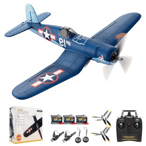 RCkuler Volantexrc Brushless RC Planes, F4U Corsair 4 Channel RTF RC Airplane Fighter, 6-Axis Gyro...