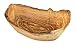 Naturally Med - Ciotola per frutta in legno di ulivo grezzo, a forma di barca, 17 cm