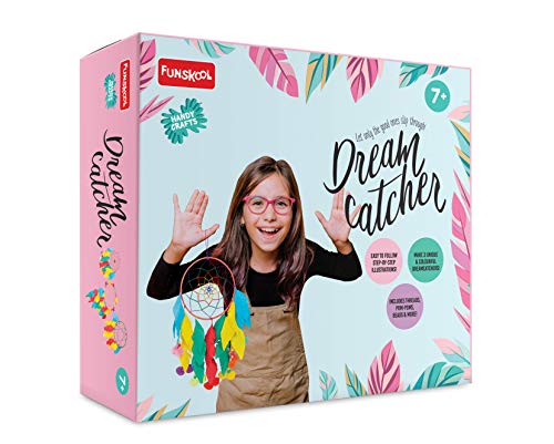 Funskool - Handycrafts Dreamcatcher,DIY Dreamcatcher, Make 3 Pieces, 7 Years +, Art and Craft Kit
