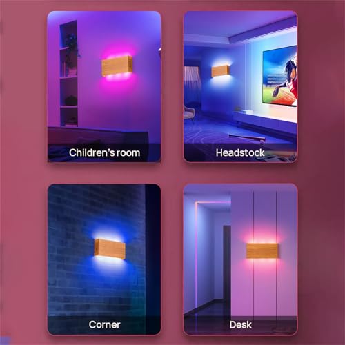 Aplique de pared sin cables para iluminar zonas oscuras con LED USB y mando 7
