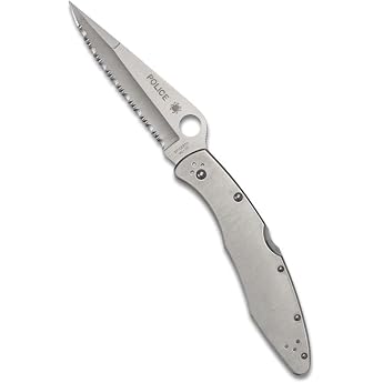 Spyderco C07S Police Model Stainless Steel Corrugated Blade