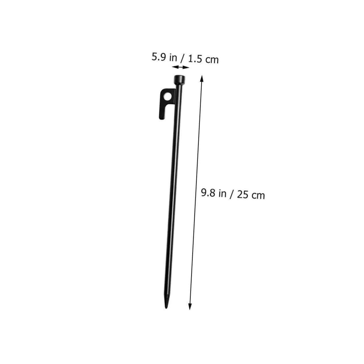 Yardwe 10 pièces Piquets de Camping en Fonte Piquets de Tente Robustesse Renforcée Fixation Sol pour Accessoires Réutilisables Anti-Vent pour Tentes et Bâches Outdoor