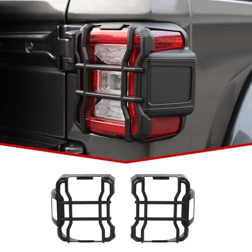 JeCar LED Brake Light Covers Taillight Guards Rear Lamp Trim Covers Exterior Accessories Compatible with Jeep Wrangler JL JLU 2018-2023