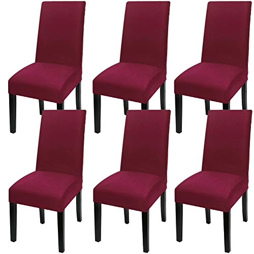 6 Pack Stretch Removable Washable Chair Slipcovers