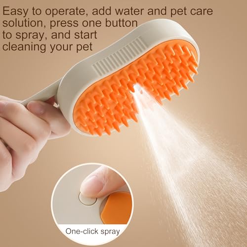 Image of 3-in-1 Cat & Dog Steam Brush - Rechargeable Anti-Static Pet Grooming Tool, Professional Deshedder with Steam Spray for Indoor Pets Shedding Control (lilac)