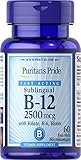 Puritan's Pride Vitamin B-12 2500 mcg Sublingual with Folic Acid, Vitamin B-6 and Biotin-60 Microlozenges