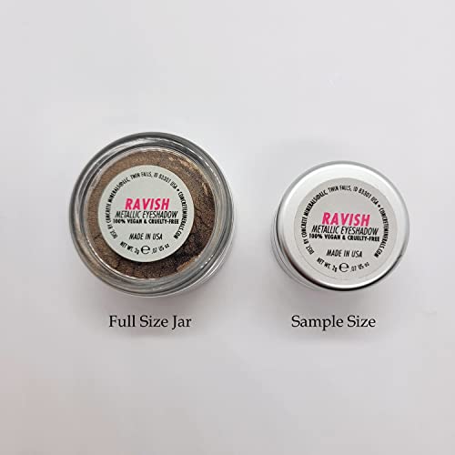 Concrete Minerals Metallic Eyeshadow, Silky- Smooth And Highly Pigmented, Longer-Lasting With No Creasing, 100% Vegan And Cruelty Free, Handmade In Usa, 2.4 Grams Loose Mineral Powder (Metallic Sample Bundle) #TOP4