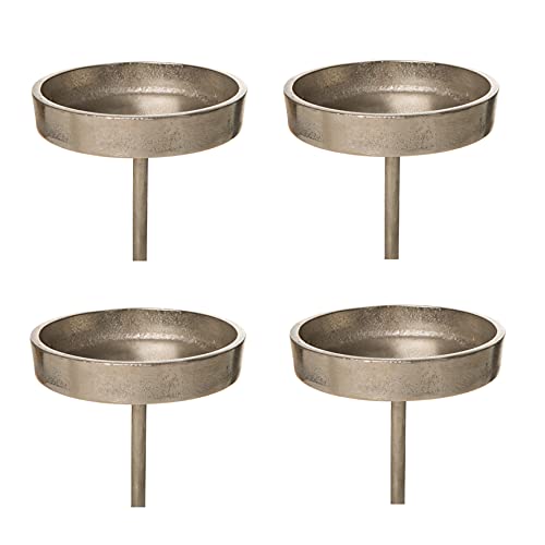 4er Set Kerzenpick Aluminium | Kerzenhalter für Adventskranz | Kerzenpin | Ø 8,5 cm