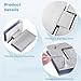 Glass Shower Door Hinges 180 Degree 2 Pack, Frameless Glass to Glass Hinge for 8mm-12mm, Stainless Steel Door Hinges, Heavy Duty Bathroom Door Hinges