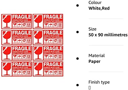 120Pcs Handle with Care Fragile Stickers Shipping Stickers Box Shipping Fragile Warning Sticker Box Packaging Label 50 x 90mm