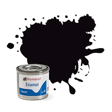 Humbrol Enamel Paint 14ML No 201 Black - Metallic