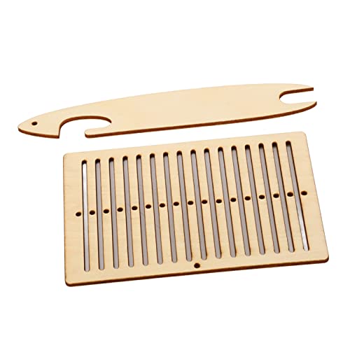 Yosoo - Yosoo Holzwebstuhl-Set, Bastelwerkzeug aus Pappelholz, 2-teilig, für ab 6 Jahren und Anfänger, Einfach zu Installierender Webstuhl mit Schiffchen, Vielseitig Einsetzbar