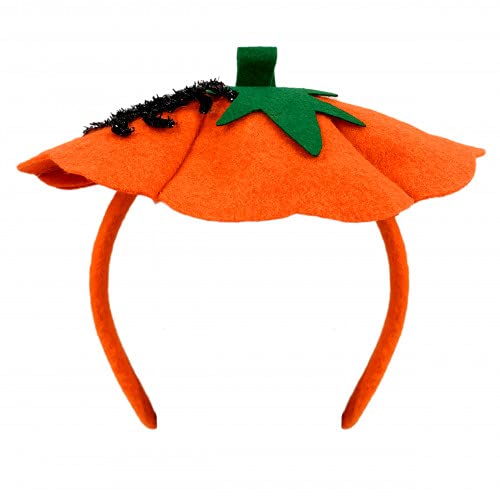 Party Magic Pumpkin Headband W/Spider, Multi Colour, 90429