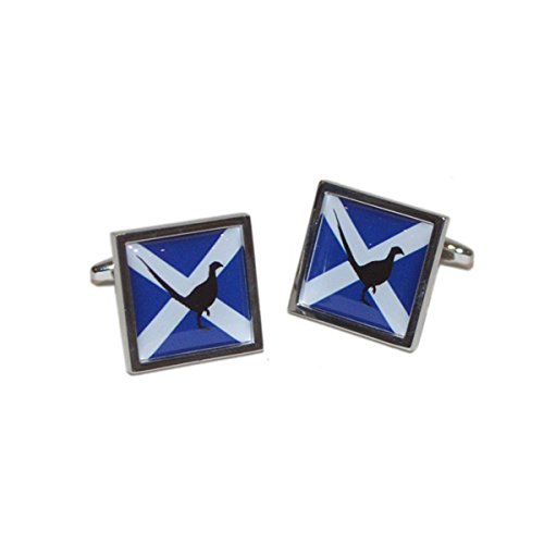 Gemelos para hombre con diseño de bandera escocesa miniatura 1
