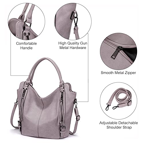Image of Tote Bag for Women PU Leather Shoulder Bags Fashion Hobo Bags Large Purse and Handbags with Adjustable Shoulder Strap