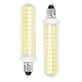 New Upgrade -E11 led Bulb,125 LEDs 100W 120W Halogen Bulbs Equivalent, 10w 1100lm, E11 Mini Candelabra Base White 6000k,AC 110V/130V,JD T3 T4 Bulb (2 Packs)