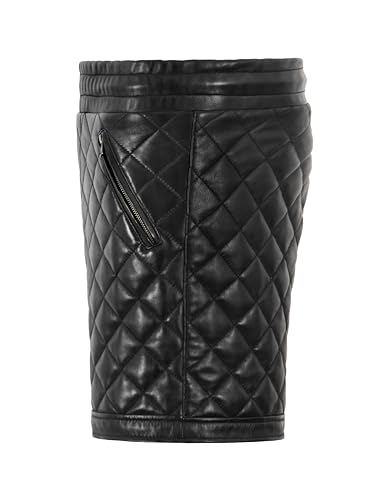 Shorts Negros Acolchados de Cuero para Hombre miniatura 2