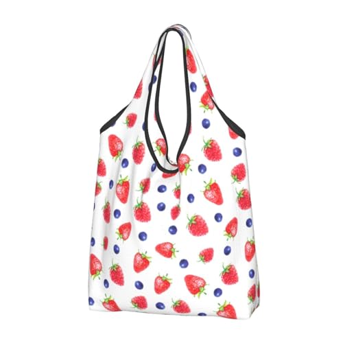 Sacs d'épicerie réutilisables VOSERY cabas de course fruits rouges 2PCS