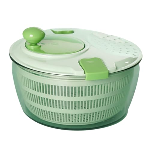 OUNONA Manual Vegetable Washer Dryer Fruit Washer Dryer Lettuce Drainer Large Salad Spinner Strainer
