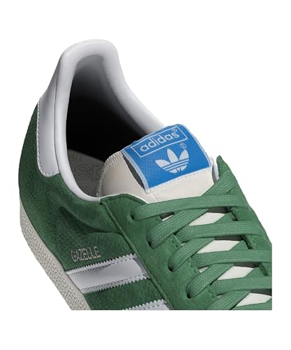 Image of adidas Gazelle Men's Sneakers, Preloved Green /Cloud White /Core White, Size 4.5