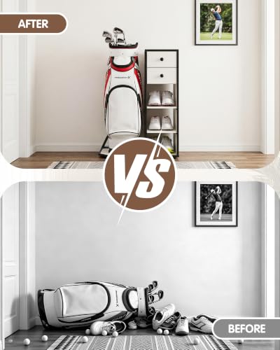 Image of Mythinglogic Furniture-Style Golf Bag Organizer with Drawers and Shelves