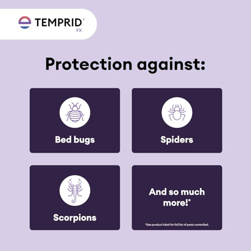Image of Temprid FX Insecticide Concentrate 8 ml | Dual-Active Non-Repellent Bug Killer | Indoor /Outdoor Pest Control | Effective on Ants, Spiders, Scorpions, Cockroaches, Fleas, Ticks, Mosquitoes, and More