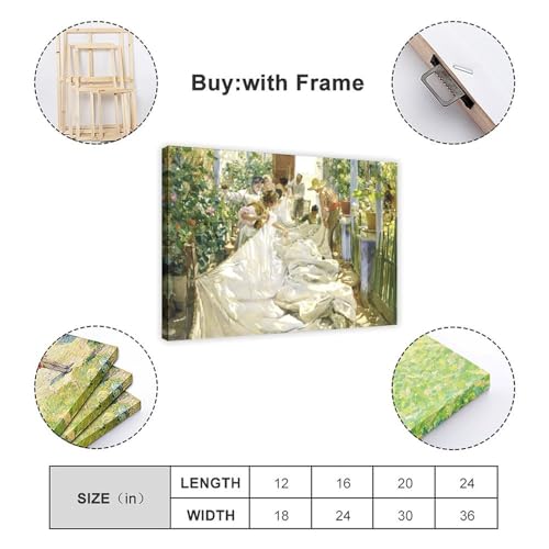 Toile Sorolla Mending The Sail décoration murale bureau cadre suspendu - 2