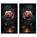 Car Pillar Decals, Waterproof Car Stickers, B-Pillar Roses Sticker, Car Flower Decal, Center Pillar Sticker,Creative Flowers Car B-Pillar Stickers, 2X Self-Adhesive Decal Sticker Suitable For All Cars