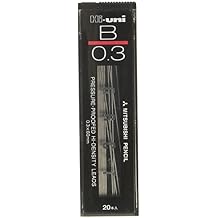 Uni Mechanical Pencil Lead HI-Uni 0.3 mm, B, 60 mm x 20 Lead HU03300B