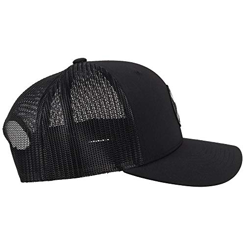 Hooey Primo Adjustable Snapback 6-Panel Mesh Trucker Back Hat (Black) #TOP3