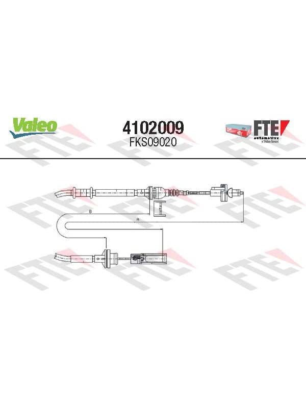 FTE 4102009 Cable de accionamiento accionamiento del embrague
