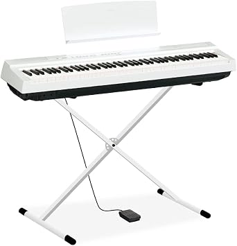 Yamaha P-125a WH White Electronic Piano, 88 Keys X Stand Set for Yamaha