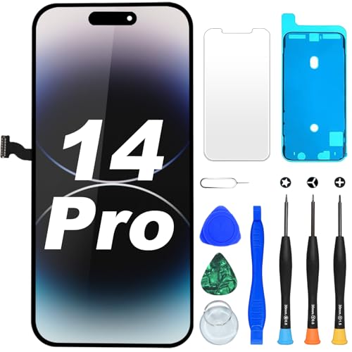 DIGI4U LCD für iPhone 14 Pro Display Bildschirm Ersatz 6 1 Full HD 3D Touch Truetone Face ID LCD Bildschirm für iPhone 14 Pro Display Digitizer Reparaturkits