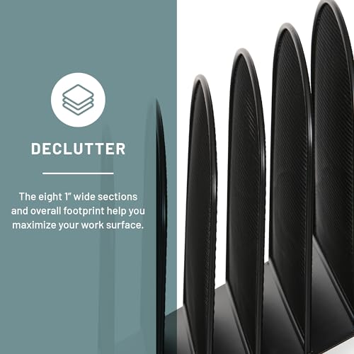 image for Safco Onyx Desk Organizer, 8 Tiered Vertical Compartments, Office and 