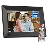 Arktronic 8" Digital Picture Frame, 16GB, Touchscreen, WiFi Wall-Mount Frame for Home/Business, 1200x800 HD, Share via App, Email, USB & Micro SD, Black
