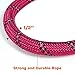 Taglory Hundeleine mit bequemen gepolsterten Griff, robuste Hundeleine zum Trainieren und Gassi gehen, 180×1.2cm Reflektierend Führleine aus weichem Nylon für große Hunde, hot pink