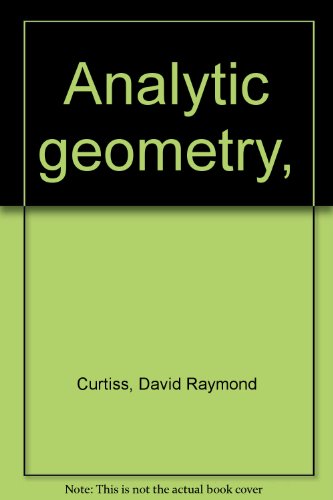 Analytic geometry, B00085MDRK Book Cover