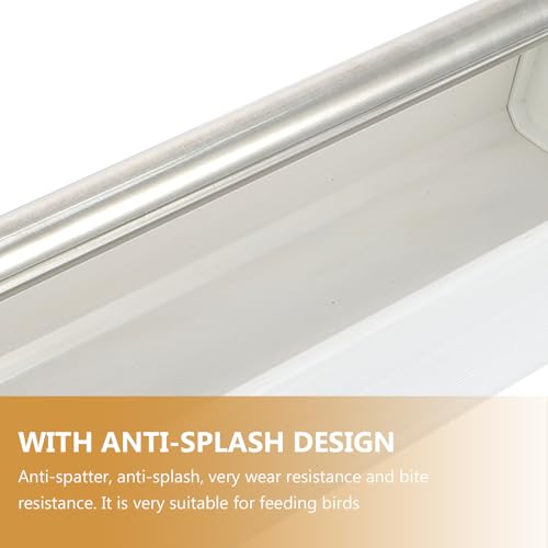 Gamelle pour pigeons PLAFOPE en inox et plastique blanc pour cages d'oiseaux d'intérieur - 4