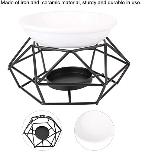 ANNIUP Aromatic Oil Burner,Geometric Ceramic Essential Oil Candle Holder Wax Melt Burner Warmer Melter fragrance Home Office Decoration for Home Office Bedroom Living Room Gifts-01 - Image 3