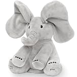 Tippi Peek a Boo Elephant Toy - Interactive Singing Elephant Teddy With Flapping Ears - For Newborn Baby Boys or Girls - Soft Peekaboo Toy For Babies 0-12 Months +