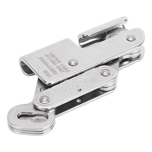 SPYMINNPOO 8mm Stainless Steel Climbing Anti Fall Rope Grab, Self Locking Rope Grab, Climbing Ascender for Rock Climbing Mountaineering
