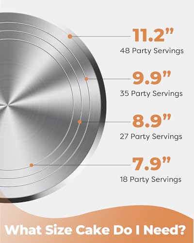 Image of Kootek Aluminium Alloy Revolving Cake Stand 12 Inch Rotating Cake Turntable for Cake, Cupcake Decorating Supplies for Mother's Day