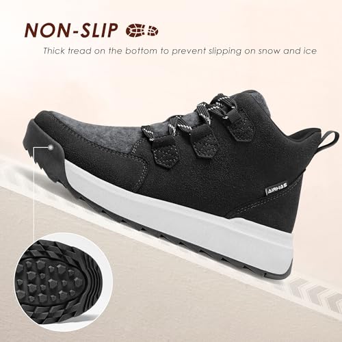 Women's Winter Warm Snow Boots for Women Comfortable Water-Resistant Womens Ankle Boots Fashion Booties(black,7.5)3