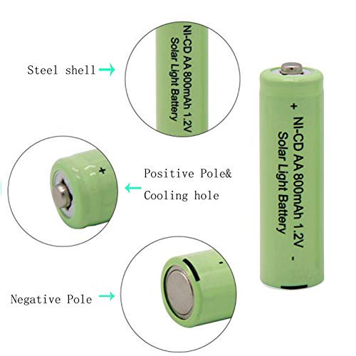 Baobian Aa Nicd 800Mah 1.2V Rechargeable Batteries For Outdoor Solar Garden Lights,Remotes, Mice (4 Pcs) Solar Light #TOP3