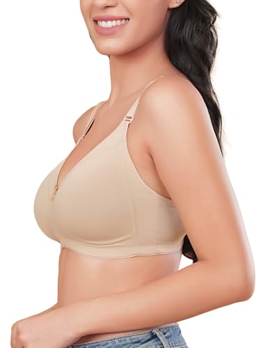 Image of Womens Seamless Padded Bra | Non Wired | Detachable Straps | Everyday Comfort | Full Coverage