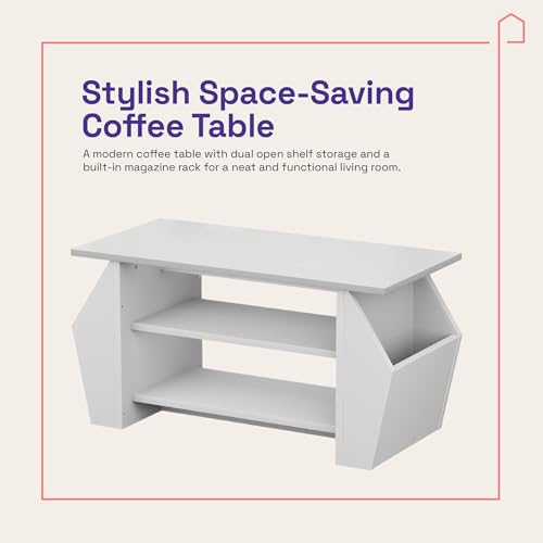 Image of Wakefit Center Table | 1 Yr Warranty | Coffee Table for Living Room Wooden, Tea Table for Living Room Wooden, Sofa Table, Free Installation from Brand, Modern Multi-Functional & Wobble-Free(Clyra)