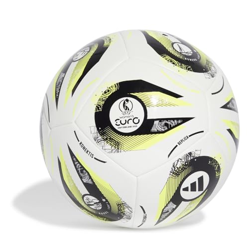 adidas Unisex Womens Euros 2025 Club Official Football, White/Pantone/Pantone/Lucid Lemon, 5
