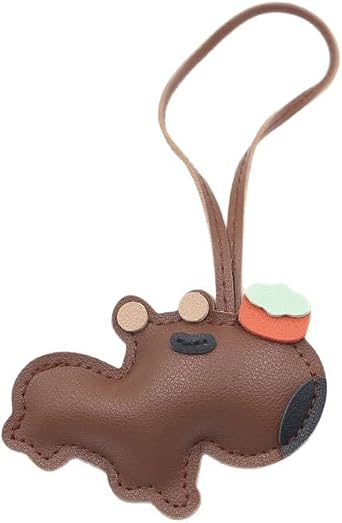 Cute Capybara Leather Bag Charm, Capybara Accessories Kawaii Key Chain Bag Charm Gifts for Women
