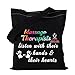 VAMSII Massage Therapist Gifts Tote Bag Massage Therapy Gifts Massage Therapist Supplies Bag Masseuse Gifts Massagist Gift(black tote)