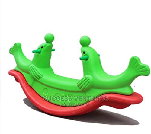 Image of Little Fingers Rocker for Kids - Plastic See Saw Ride on Toy - for Indoors and Outdoors - for Boys and Girls (110cm x 45cm x 40cm Color May Vary) (Dolphin 3 Way Rocker)
